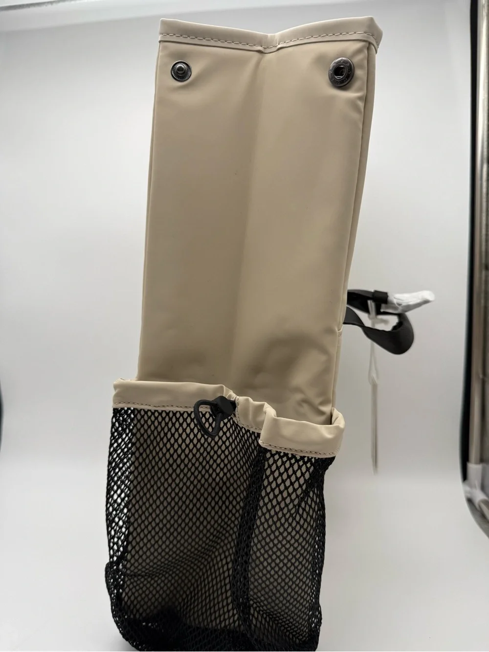 Rains Beige Backpack with Black Handle